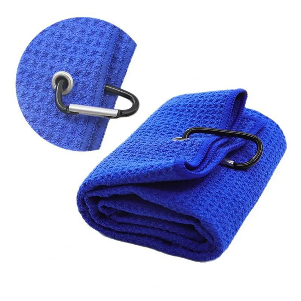 Toalla de golf microfibra con mosquetón y textura waffle - imagen 3