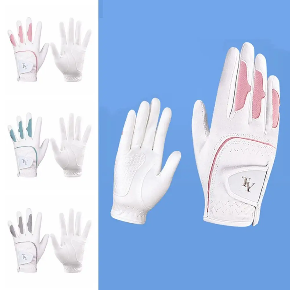 Guantes deportivos cómodos para mujer, guantes de Golf profesionales con dedos completos para mujer, manoplas de Golf transpirables antideslizantes, protección de palma - imagen 4