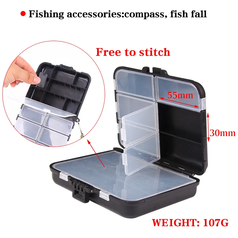 Caja de aparejos de pesca extraíble, anzuelo multifuncional, estuche de almacenamiento, accesorio de cebo, herramienta de accesorios - imagen 4