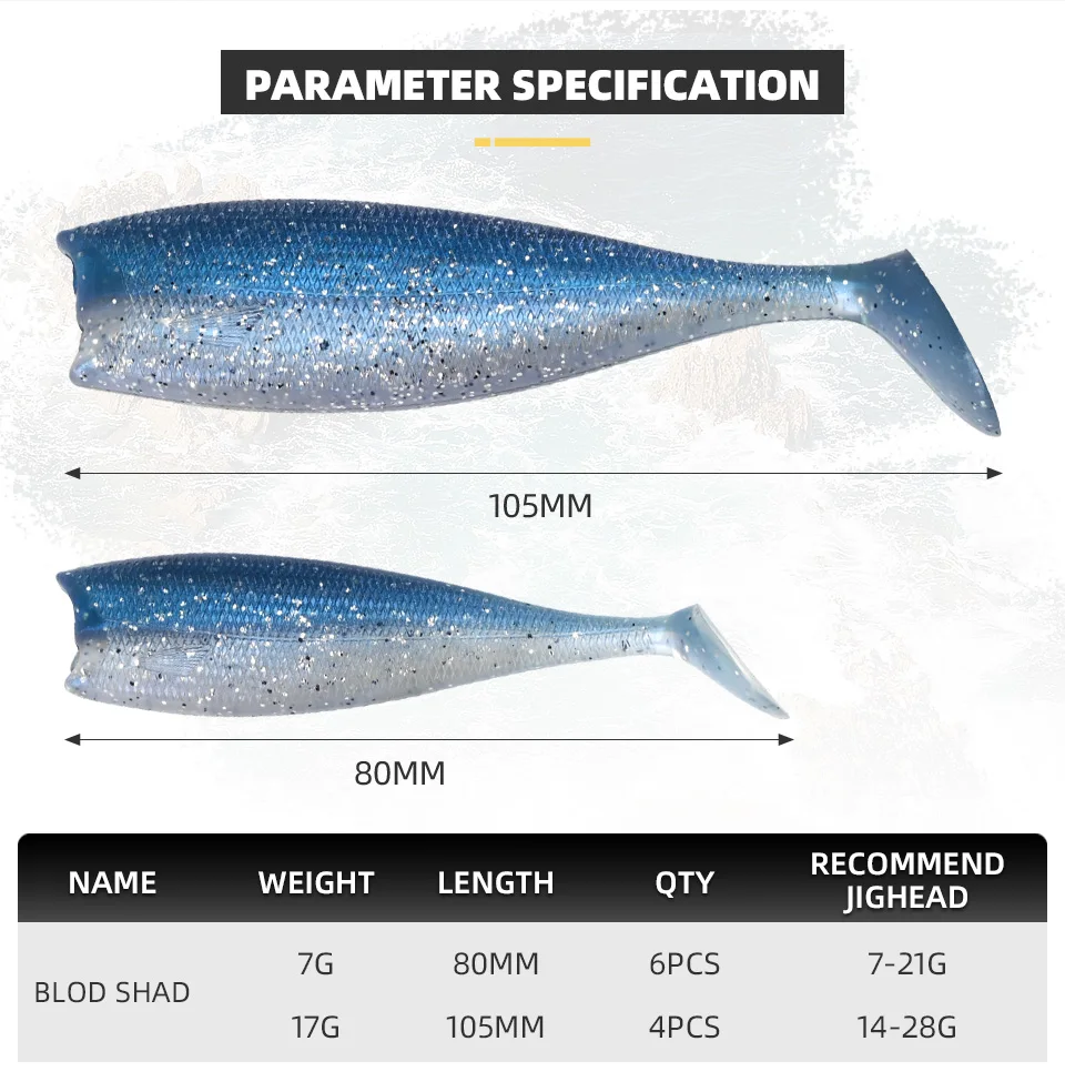 BLOD SHAD - Movimiento en agua