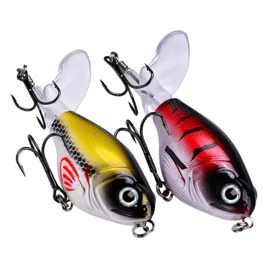 Mini señuelo de pesca Plopper, señuelo de bagre para aparejos de pesca, cola giratoria flotante, cebos artificiales, Crankbait 8cm/11,5g 9,3 cm/16g