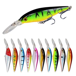 10 Uds. Señuelo de pesca Minnow, cebo Artificial duro, cebo biónico para peces, Wobblers de pesca, Crankbait, perca, aparejos de pesca de carpa