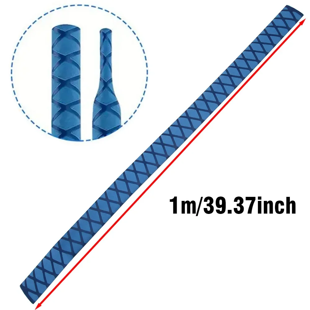 Tubo de envoltura termorretráctil antideslizante de ф39,37 pulgadas (ф35mm) para caña de pescar DIY 5 colores aislamiento impermeable mango de raqueta agarre - imagen 4