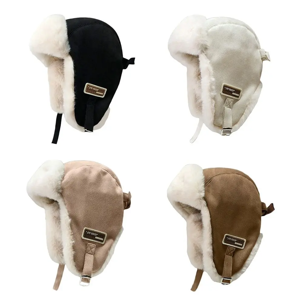 Gorro de bombardero de felpa para exteriores, gorro de piel Ushanka grueso y cálido, gorro de invierno a prueba de viento para hombres y mujeres - imagen 2