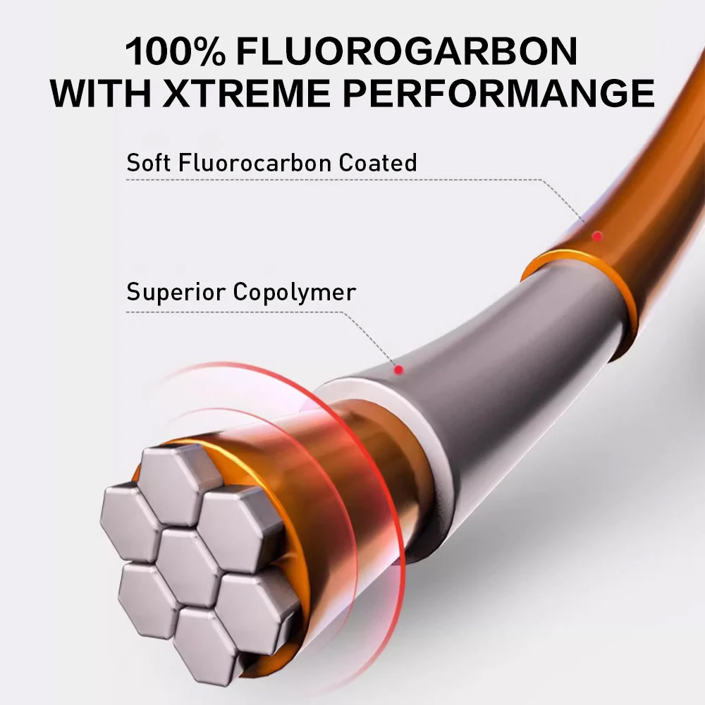 ZUKIBO-línea de pesca de fluorocarbono, hilo de monofilamento suave de hundimiento rápido, Invisible, 50M, 100%, Japón - imagen 2