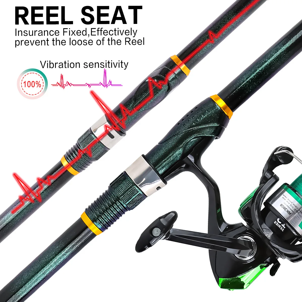 Combo Caña Telescópica Fiberglass Verde + Señuelo Minnow - imagen 4