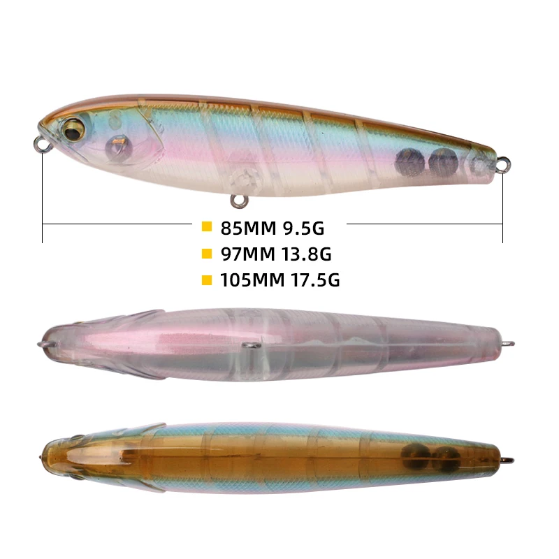 Le Fish 85MM 97MM 105MM superficie Walker señuelo de pesca caminar el perro Artificial agua salada lubina cebo duro aparejos - imagen 2