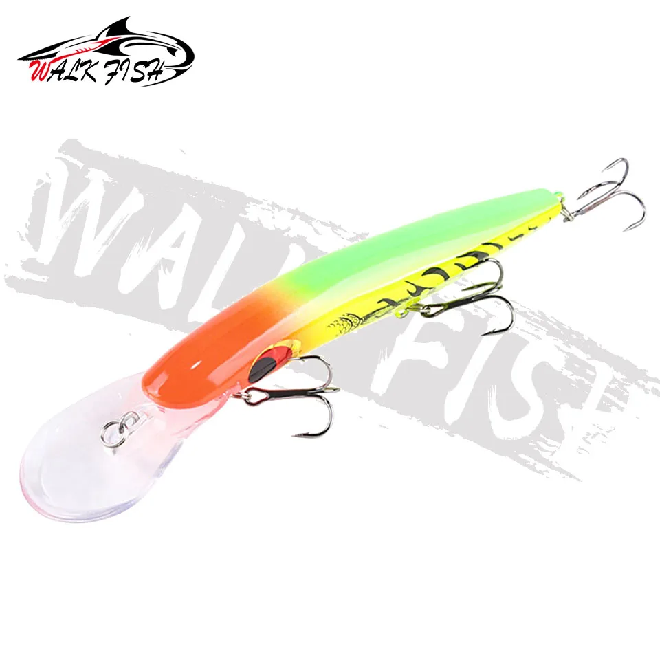 WALK FISH Big Minnow Señuelos de Pesca de 16,2 cm, 23g, Crankbait Artificial de plástico, Wobbler, anzuelos triples, lubina de mar - imagen 4