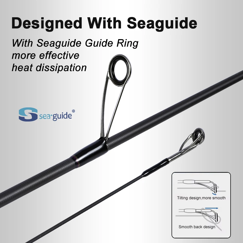 Cañas giratorias Mifine MISSILE AJING, caña de pescar UL Rock CW 0,8-7g 2,13 M/2,28 M, puntas sólidas rápidas, caña de perca para lubina de agua dulce y salada - imagen 3