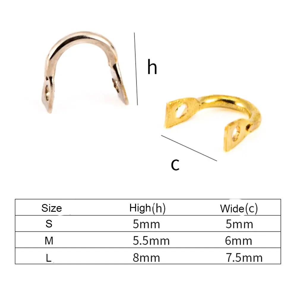50 Uds. De horquillas de fácil giro plateadas/doradas DIY, accesorios para Señuelos de Pesca, Spinner de latón de fácil giro - imagen 4