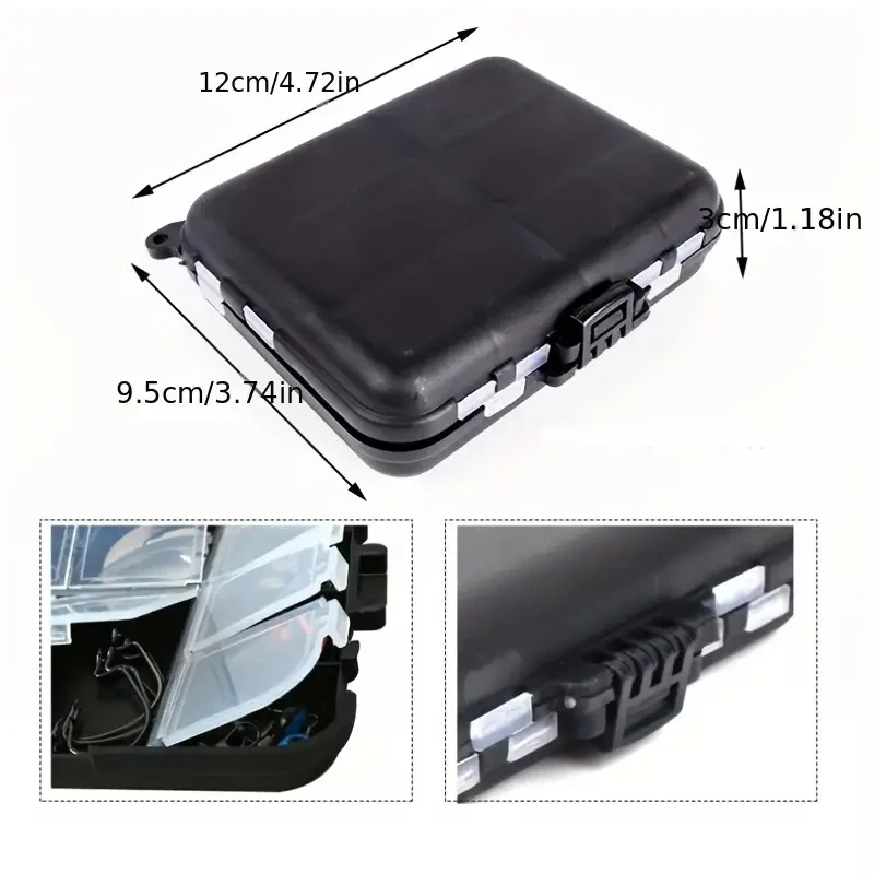 Juego de accesorios de pesca con caja de aparejos, 263 unidades/juego, incluye alicates, anzuelos, peso giratorio, broches, diapositivas de plomo - imagen 2