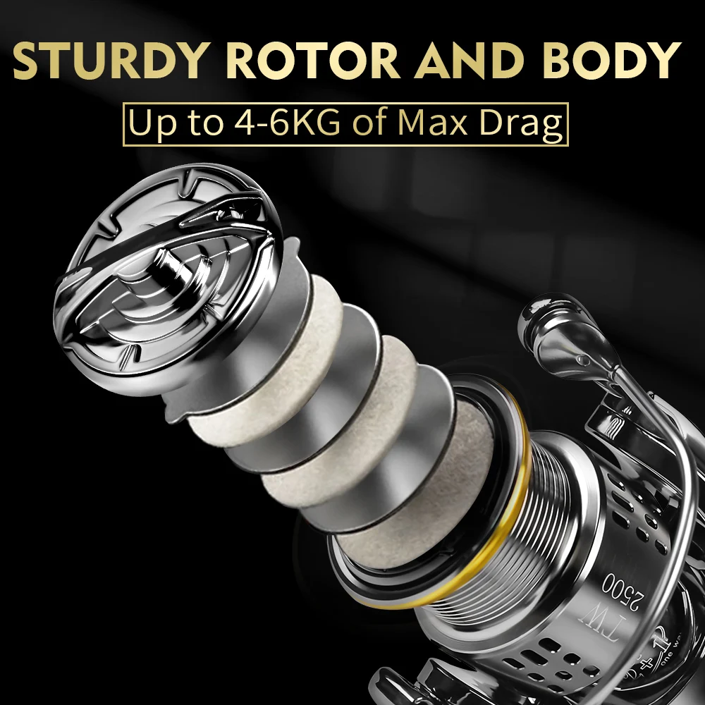 PROBEROS-carrete de pesca CNC, máquina giratoria, 5,1: 1/5, 5:1, alta velocidad, mango de Metal completo, rueda derecha e izquierda intercambiable - imagen 3