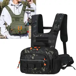 Mochila táctica de pesca con soportes para cañas y señuelos