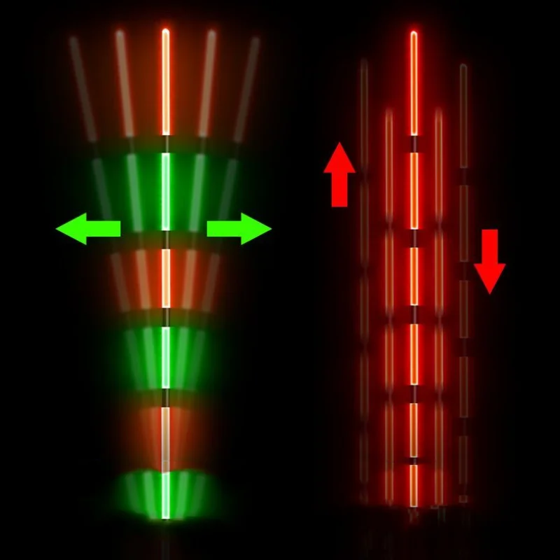 Flotador de pesca de caña noctilucente, gancho de mordida, alarma de decoloración, flotador electrónico, día y noche, boya Vertical flotante luminosa de doble uso - imagen 5