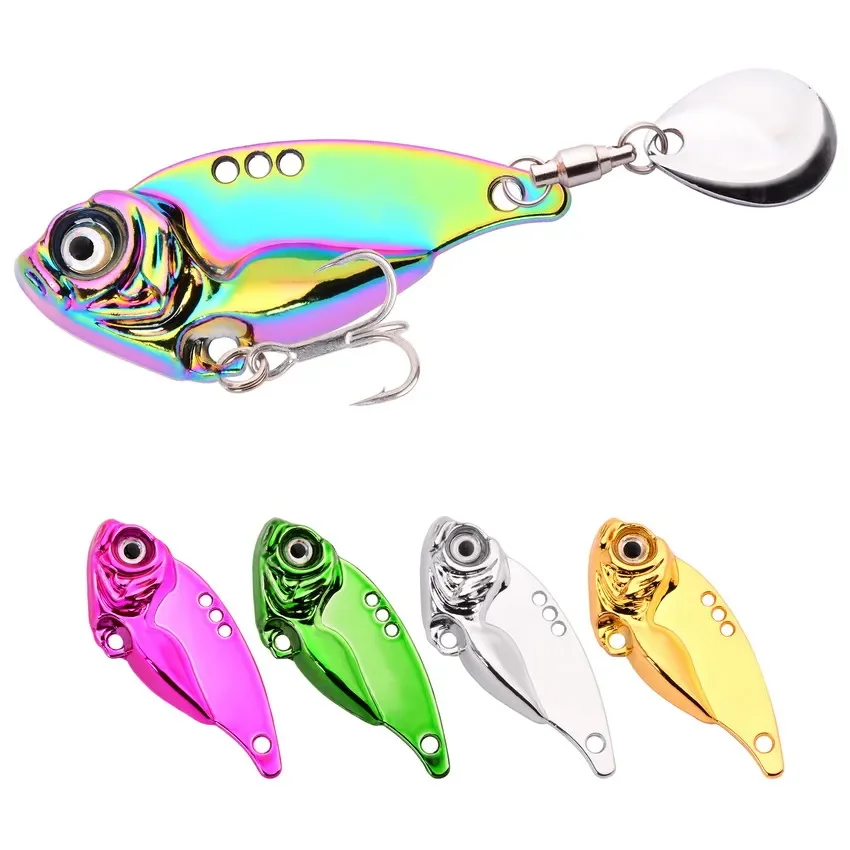 Señuelos de Pesca giratorios de Metal, cebos duros artificiales de vibración Vib de 7g-20g, para invierno - imagen 2