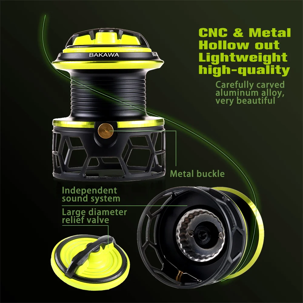 BAKAWA-carrete de Pesca giratorio serie 1000/2000/3000, relación de transmisión 5,2: 1, rueda de carpa, herramientas duraderas para Pesca de agua dulce y salada - imagen 5