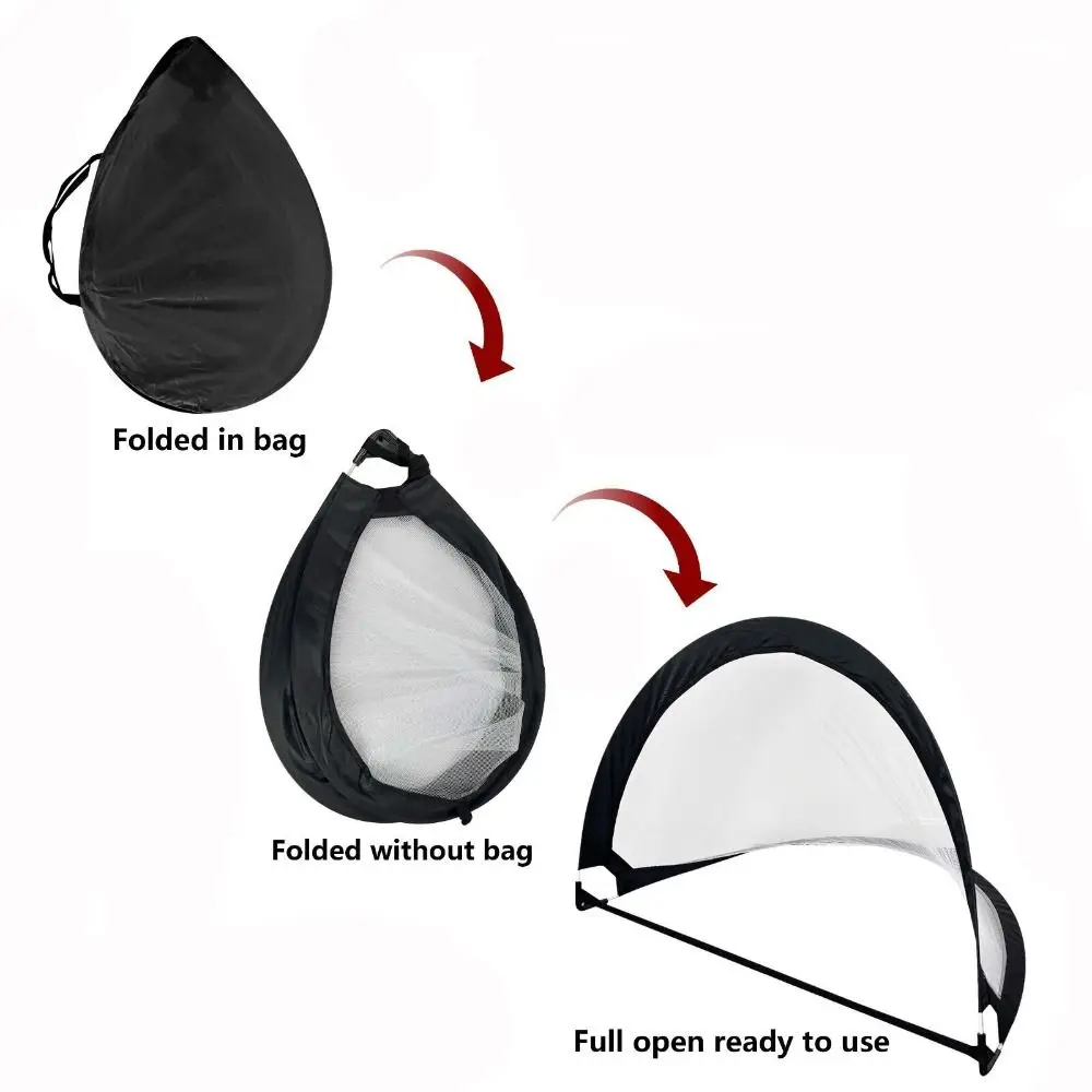 Redes de fútbol emergentes, equipo de entrenamiento de fútbol plegable, juego de porterías de fútbol, juguete interactivo con Estuche de transporte - imagen 3