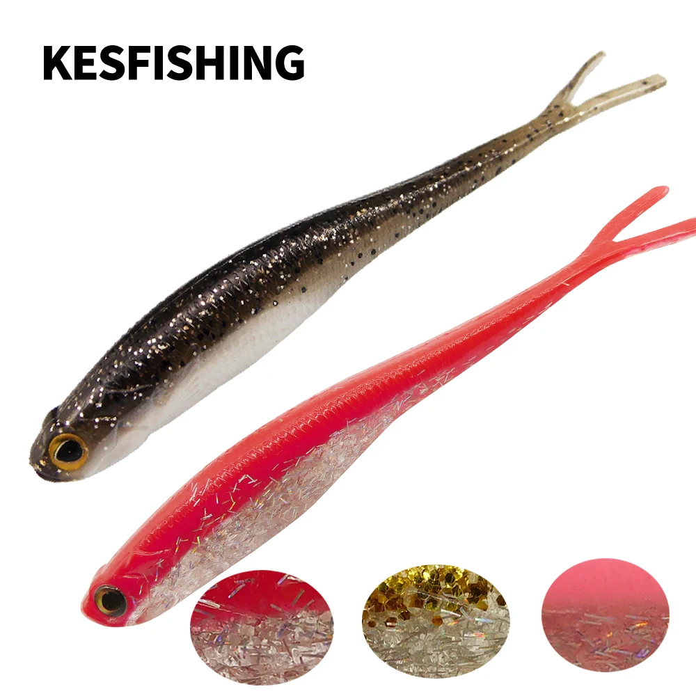 KESFISHING Real Shad 130mm Señuelo Silicona Suave para Lucio y Perca