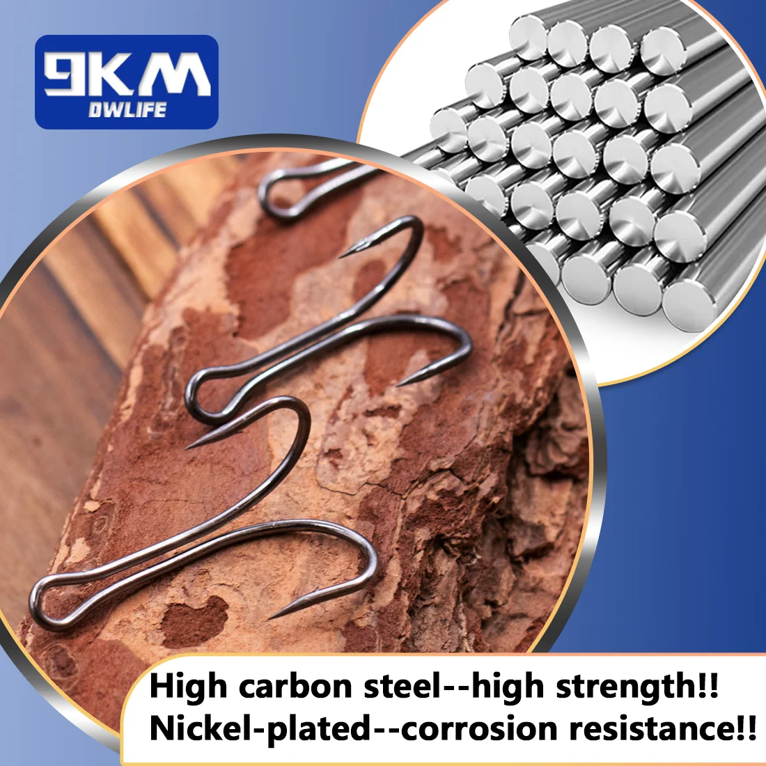 Anzuelos dobles de pesca, 50 ~ 200 Uds., anzuelos de rana clásicos negros, anzuelo de gusano afilado de acero rico en carbono, anzuelos de pesca de repuesto, señuelos - imagen 3