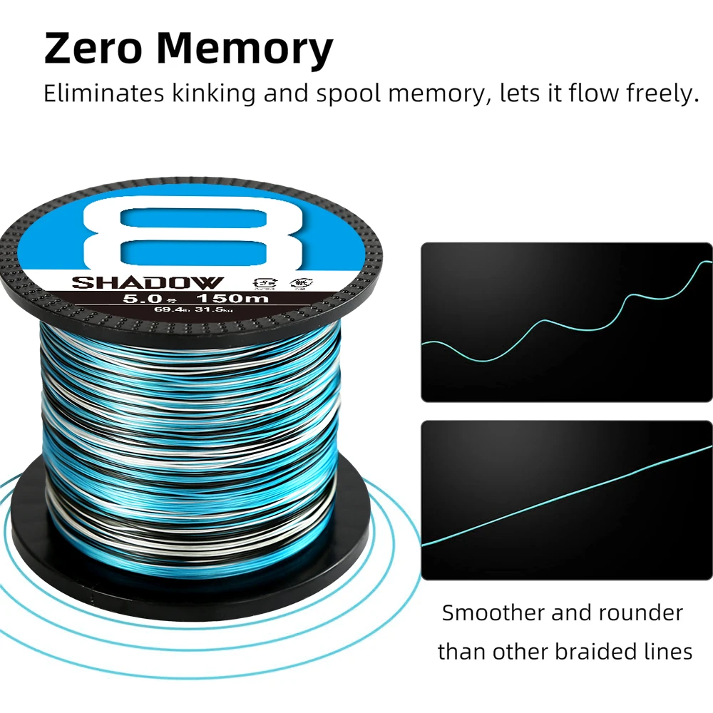 ZUKIBO-tijeras trenzadas gratis, 100M, 500M, 8 12 hebras, hilo de pescar trenzado, multifilamento PE, línea de pesca de agua salada súper fuerte - imagen 4