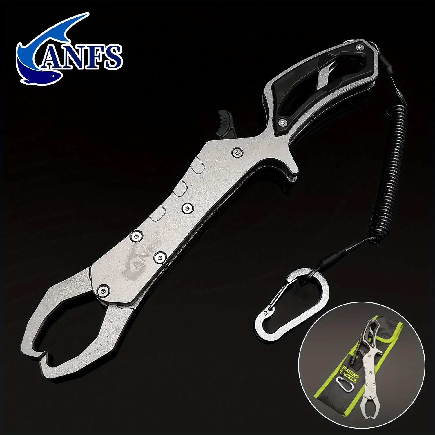 ANFS 1 pieza pinza de labio de pescado aleación de aluminio pinza de labio de pescado Kit de herramientas de agarre de labio de pesca para pesca de agua dulce y dulce - imagen 5