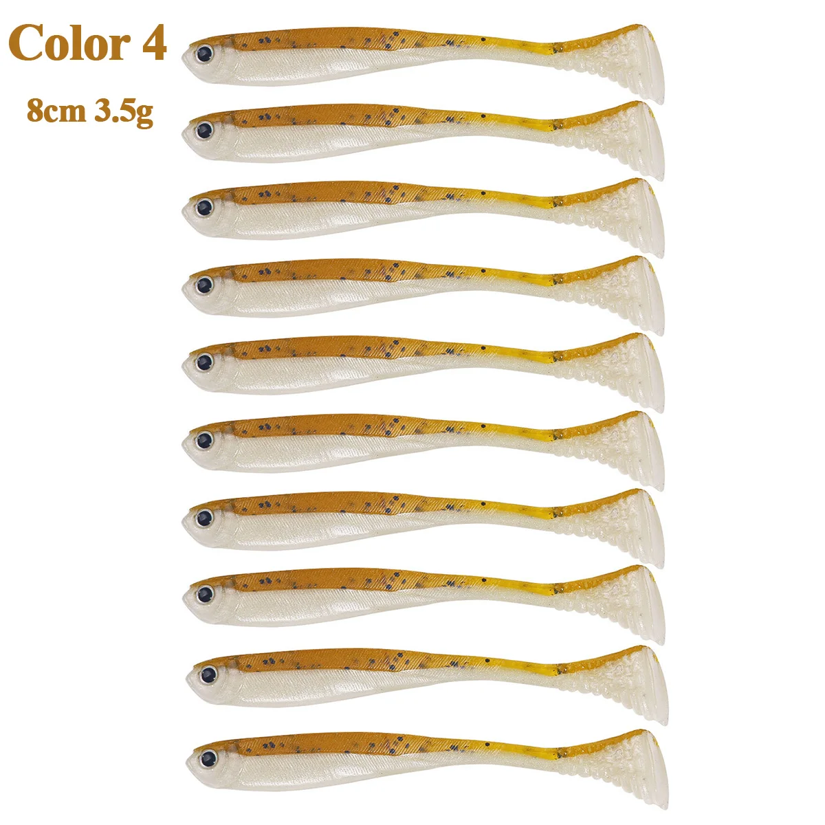 Señuelo de pesca de pececillos negros, cebo de gusano de sábalo Swimbait, Jigging, aparejo de silicona suave para Zander de lubina, 10 piezas, 8,5 cm/2,6g