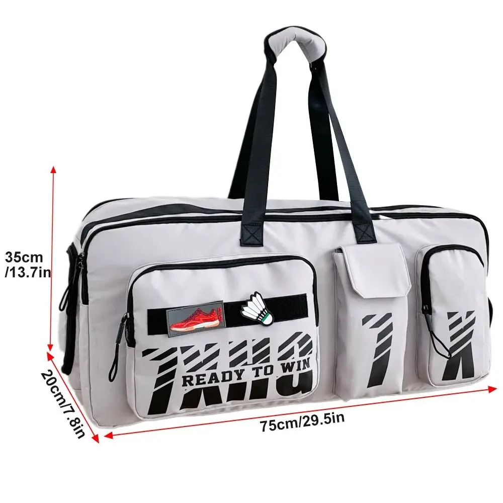 Large Capacity Badminton Racket Handbag Shoes Compartment Multifunctional Tennis Shoulder Bag Waterproof Large Gym Bag - imagen 5