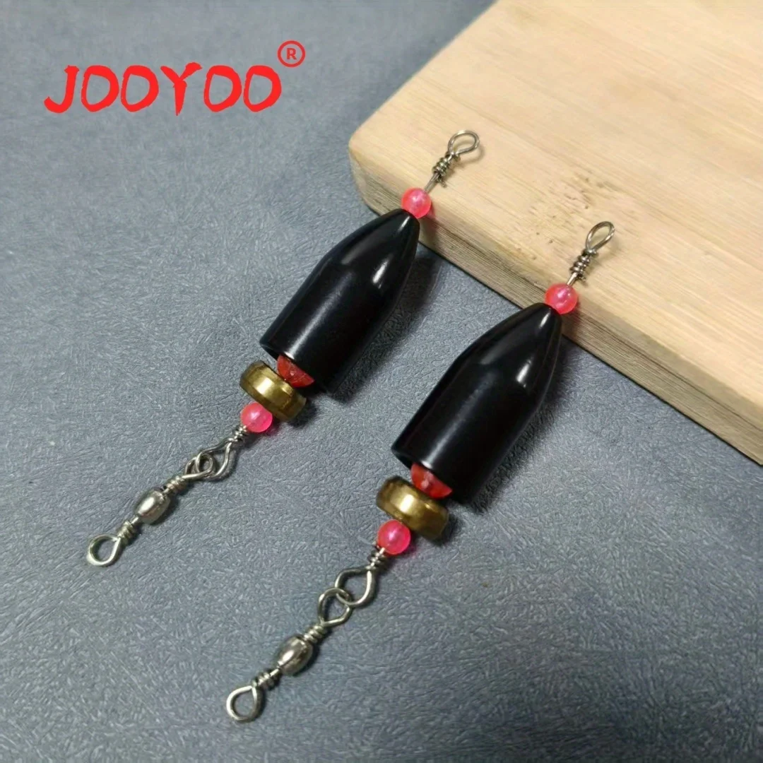 Plomo tipo bala con bucle, regalo de Navidad, pescadores, tiro directo aerodinámico, peso de pesca para pesca inferior, 2 uds.
