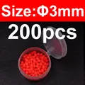 200 Piezas de Cuentas Rojas de 3mm
