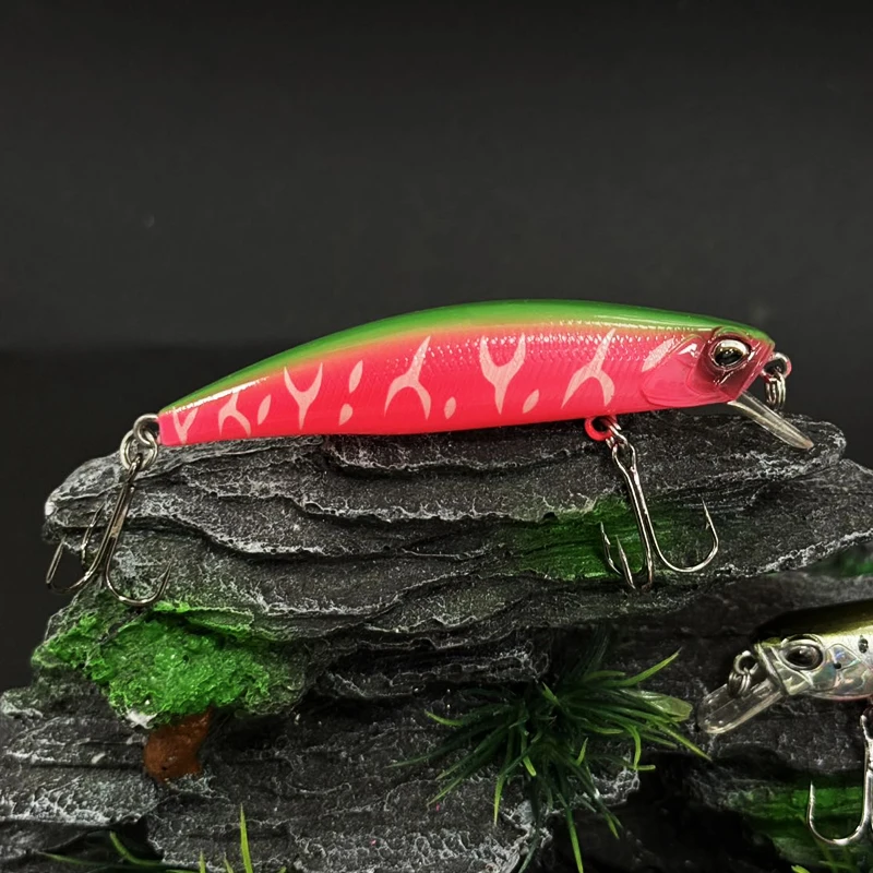 Señuelos de Pesca de pececillo de tendencia, 75mm, 11g, cebo duro Artificial de fundición larga, Jerkbait, Pesca para lubina, equipo de Pesca de trucha marina - imagen 5