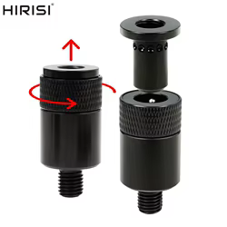 Hirisi 2 uds conector de cambio rápido para pesca de carpa adaptador de bloqueo giratorio de aluminio accesorios de pesca de caña segura y duradera