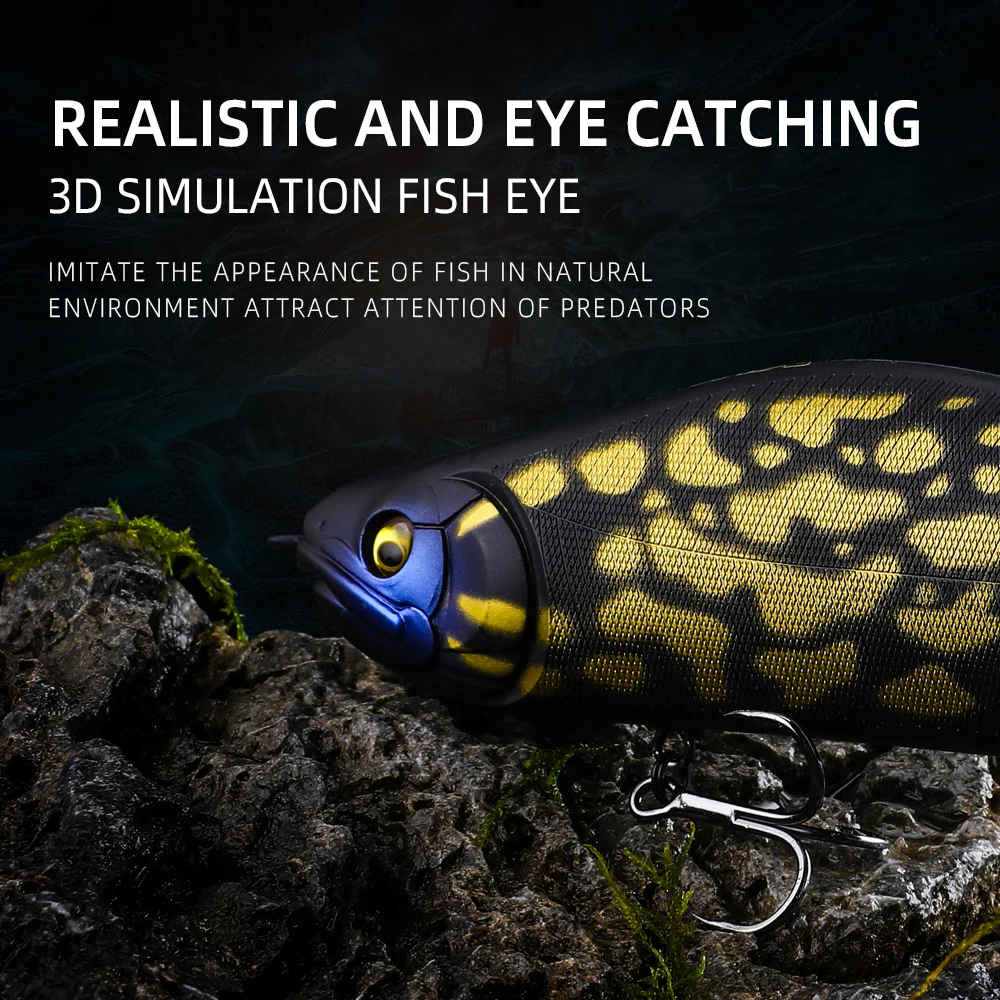 BEARKING-señuelo de pesca superior, 185mm, 64g, 2,25oz, Wobblers de pececillo articulado, cuerpo ABS con cola suave, SwimBaits, señuelo suave para Lucio y lubina - imagen 4