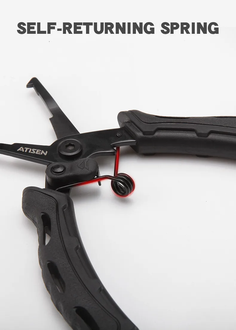 Alicates de pesca multifunción, tijera de línea trenzada, cortador de señuelos, removedor de anzuelos, herramienta de aparejos de pesca, pinzas de uso de pescado - imagen 5