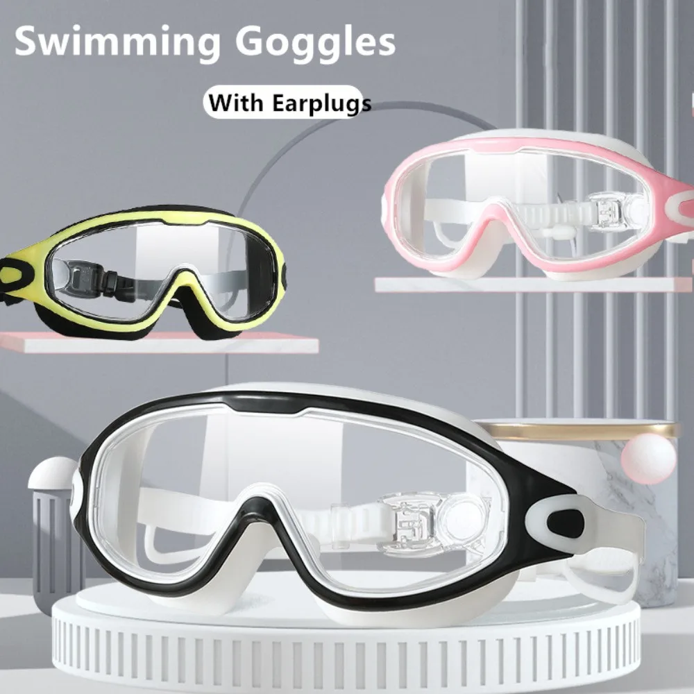 Moda multicolor silicona antiniebla Anti-UV luz plana gafas de buceo gafas de natación gafas de natación gafas de natación - imagen 3