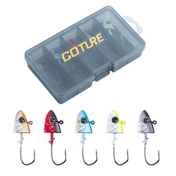 Goture Jig Head – Anzuelos para lubina con ojos 3D y vinilo