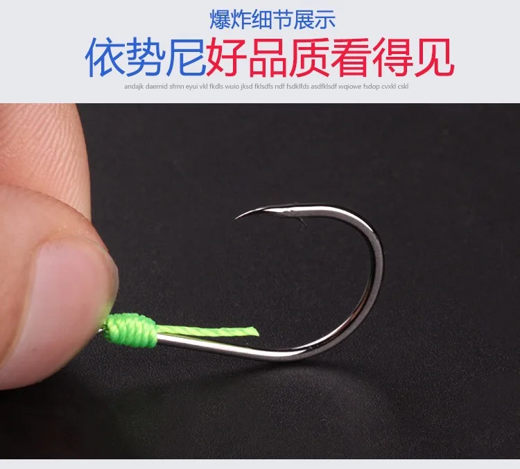 Anzuelo de Pesca de carpa, 1 piezas, anzuelo de Pesca, Caja, Anzuelos, accesorios, aparejos de plata - imagen 3