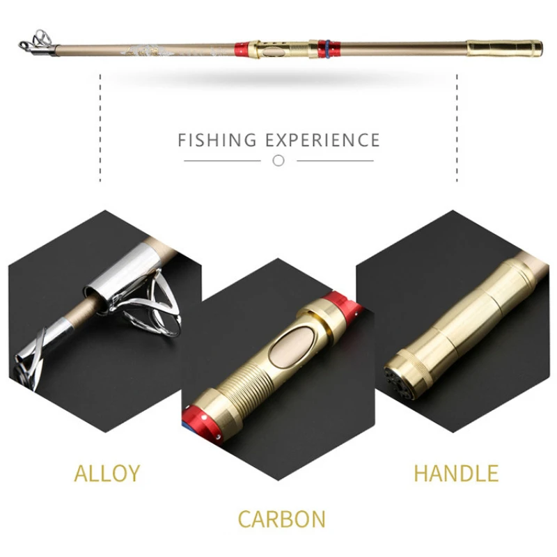 Caña de pescar telescópica ultraligera, caña de pescar telescópica de carbono Ultra duro, caña de roca, caña de mar, distancia de lanzamiento, Olta - imagen 4