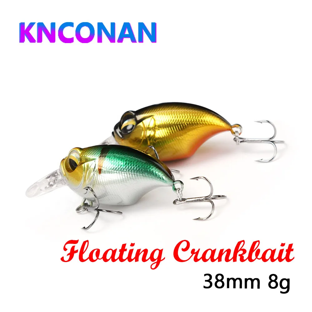 Señuelo de pesca Crankbait 38F, mago de 38mm, 8g, manivela flotante de rango poco profundo, modelo de lubina Artificial dura, 1 ud. - imagen 2