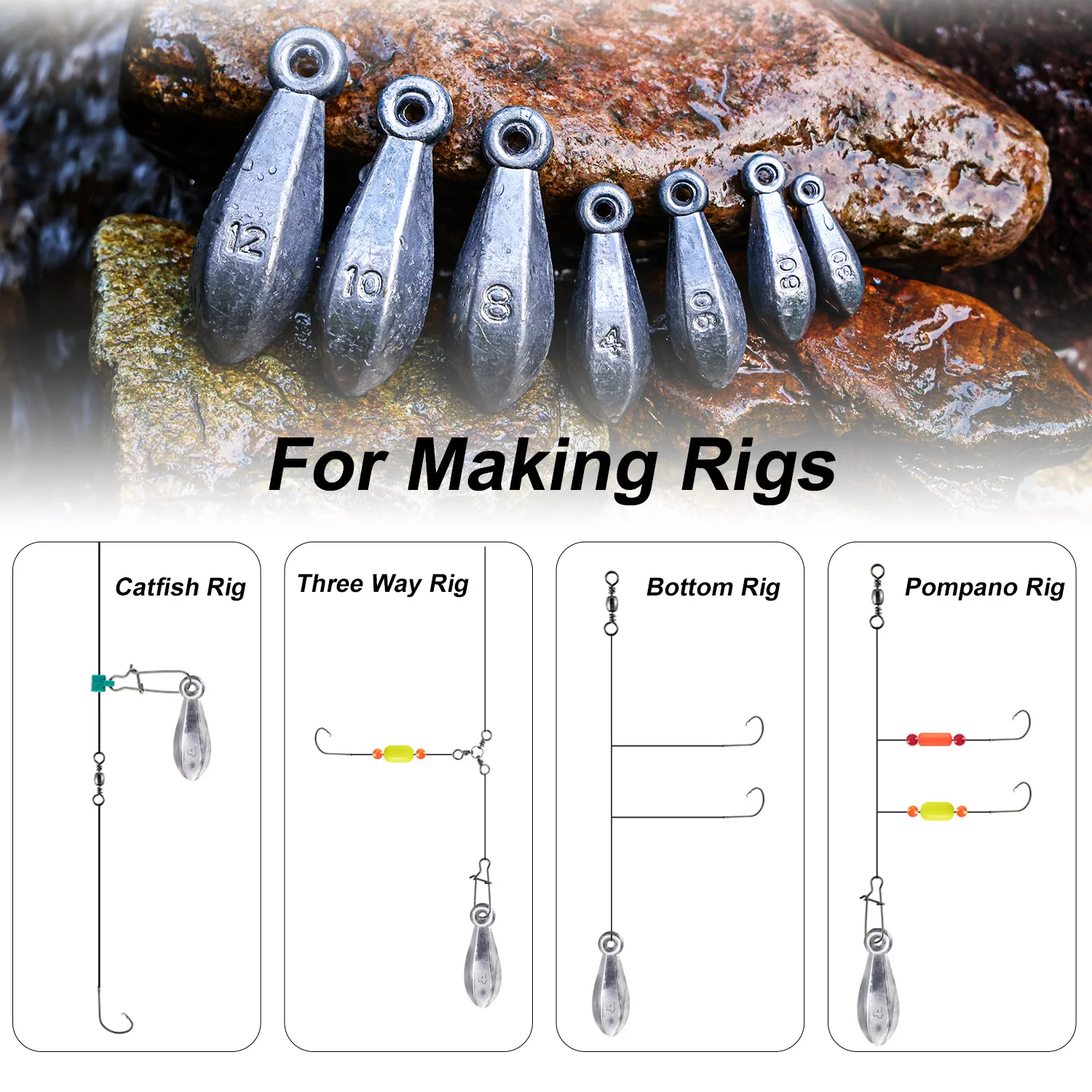 Plomos de Pesca Sougayilang – Resistentes a la corrosión - imagen 3
