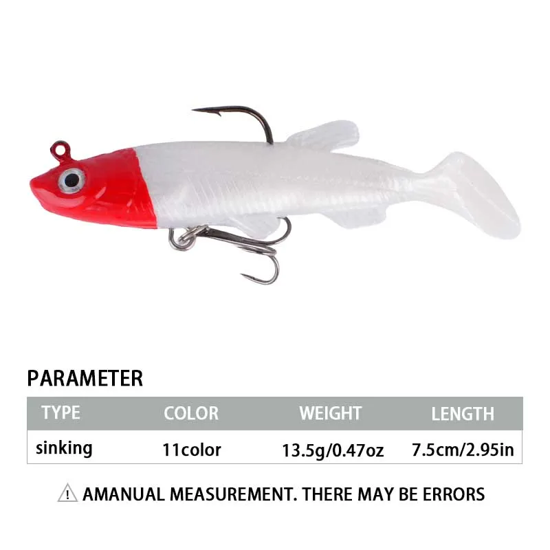 Swimbait hundible cola en T – Señuelo de vinilo para lucio