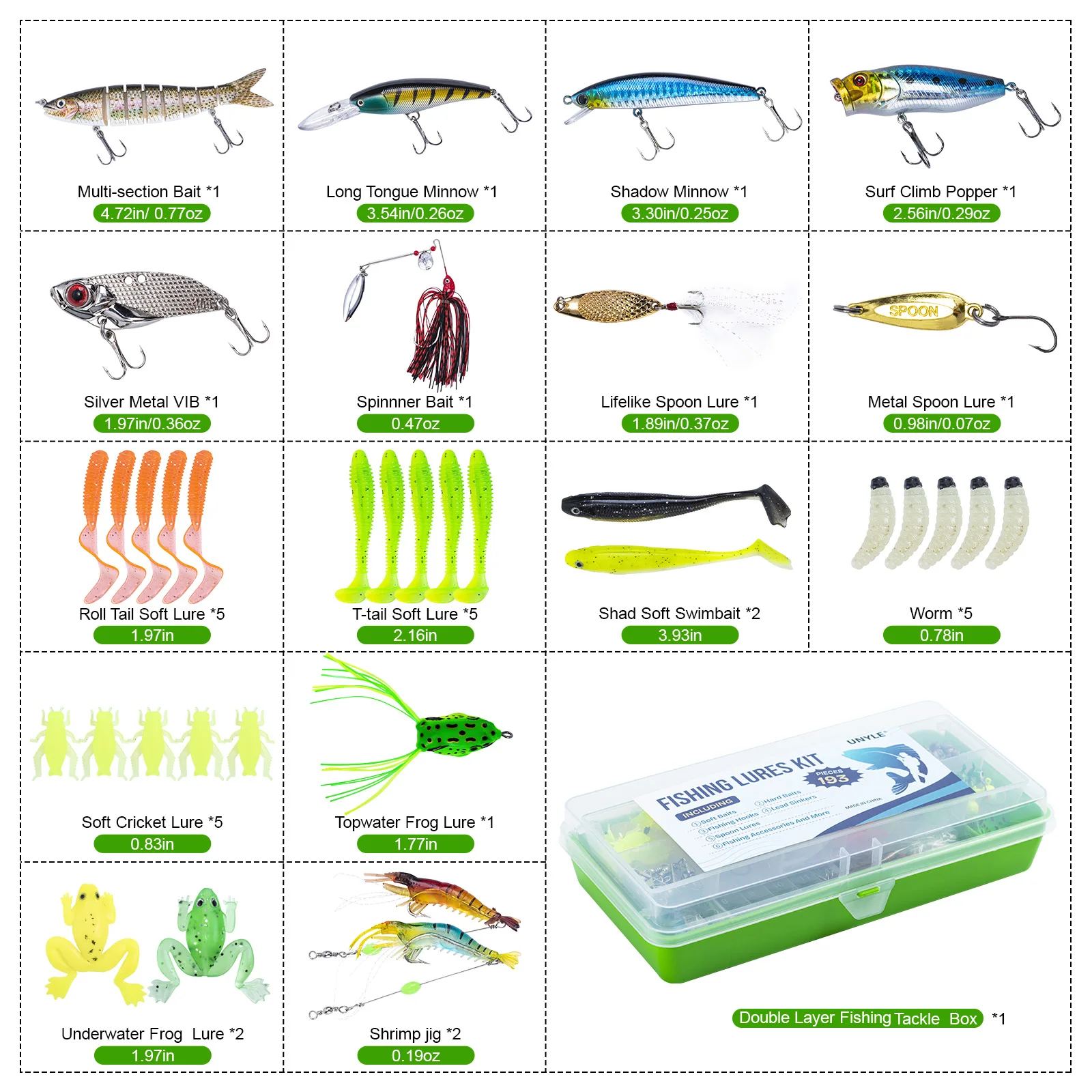 Goture-Juego de Señuelos de Pesca, 193/255 Uds., Kit de Señuelos VIB mixtos, señuelo suave, anzuelos Popper, todos los accesorios de pesca, pesca en agua dulce - imagen 2