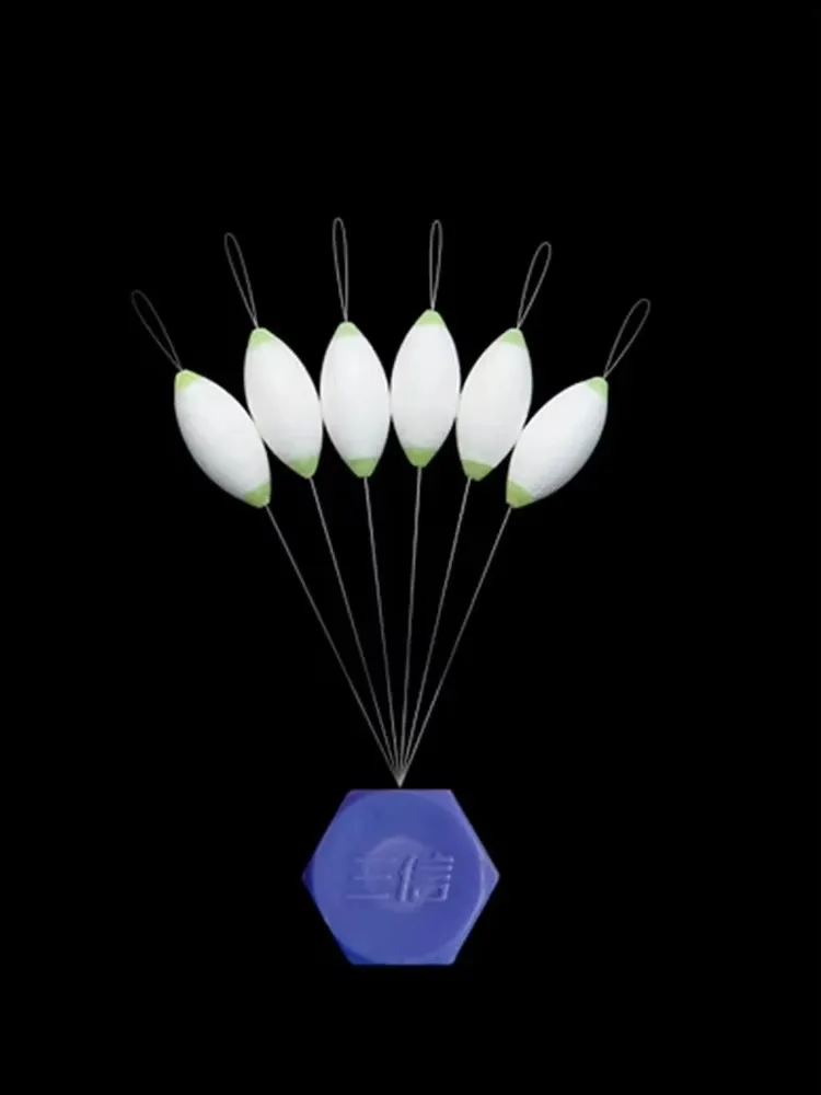 5 paquetes/lote blanco siete estrellas flotador frijoles flotador de pesca Bobber 8 tamaño accesorio de aparejos de pesca B692 - imagen 5
