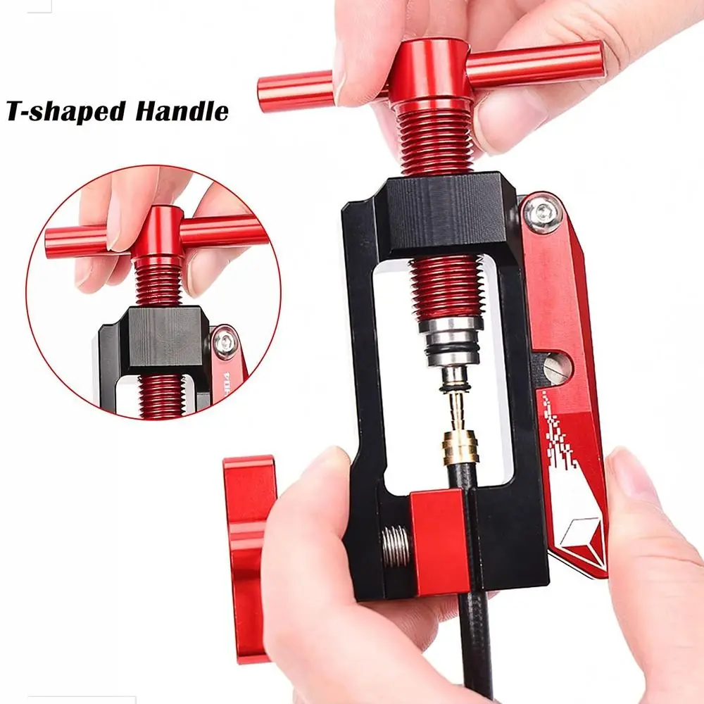 Herramienta de inserción de controlador de aguja de diseño 2 en 1, cortador de manguera hidráulica de Metal, azul, negro y rojo, instalación de inserción de ajuste de nailon profesional - imagen 5