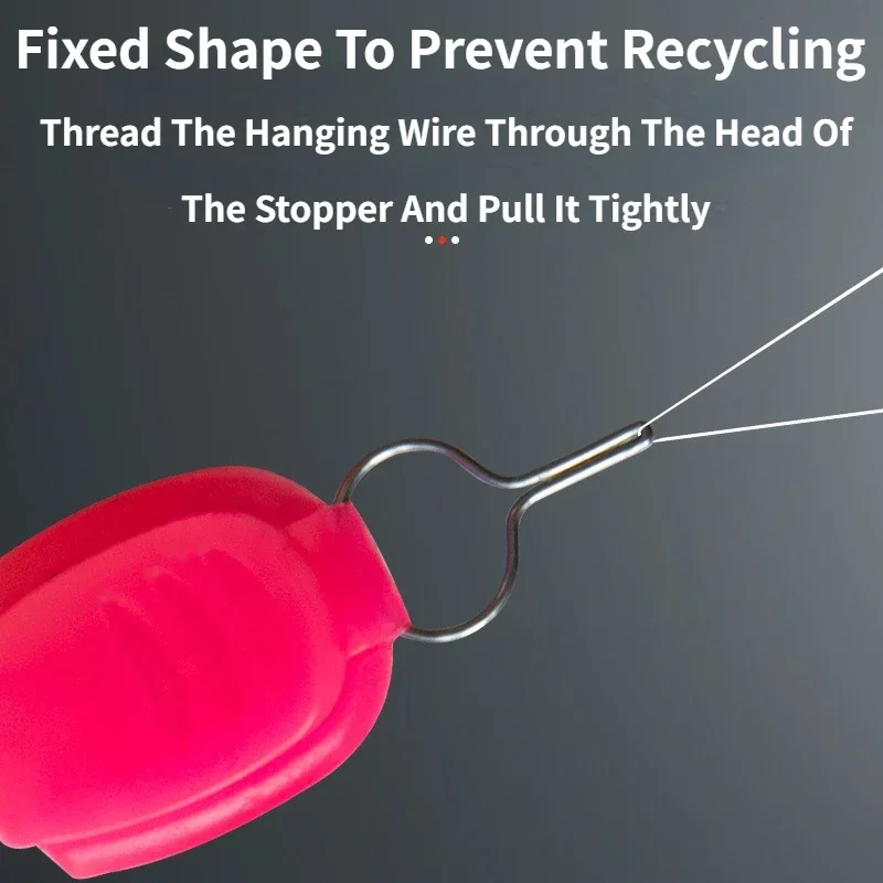 Tapón de línea de piezas ABS, anillos de agarre convenientes, carrete de tambor, carretes en forma de lágrima, accesorios de alambre de bloqueo, accesorios de pesca, 10 Uds. - imagen 3