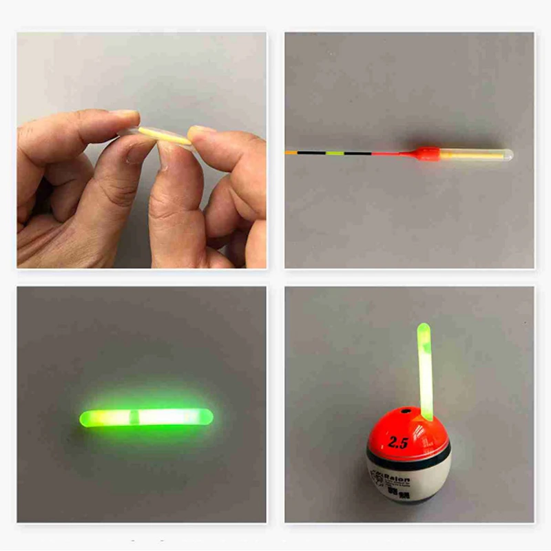250 unids/caja (1 caja = 50 paquetes = 250 uds) flotador de pesca palo de luz fluorescente barra luminosa nocturna accesorio de pesca - imagen 4