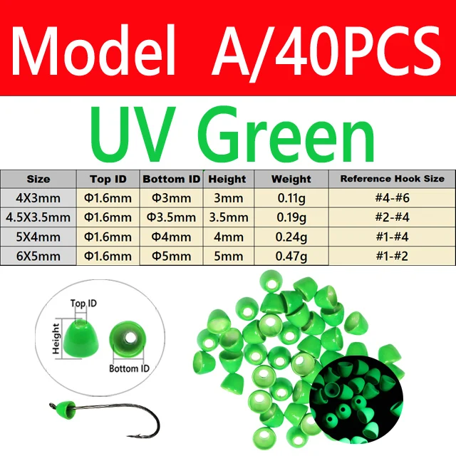 A 40PCS UV Green