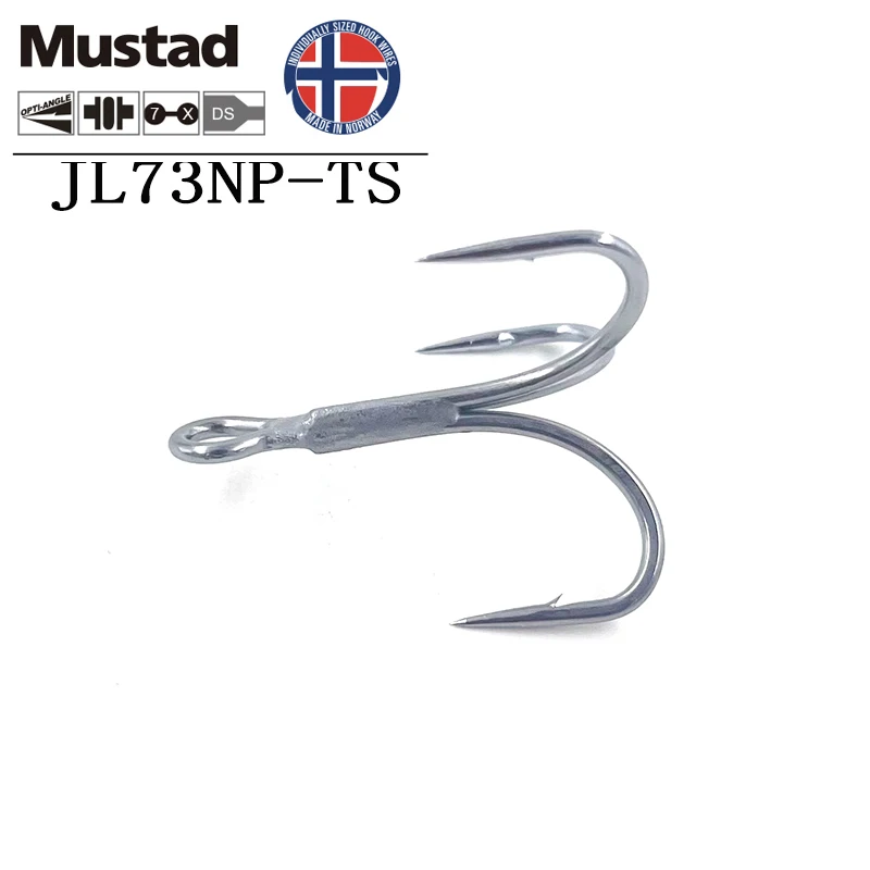 MUSTAD JL74NP-TS anzuelo de tres anzuelos autoequilibrado 4X de alta resistencia, resistente a la corrosión, anzuelo de cebo falso - imagen 3