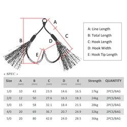 Anzuelos Noeby para Slow Jigging – Boca ancha estañado brillante