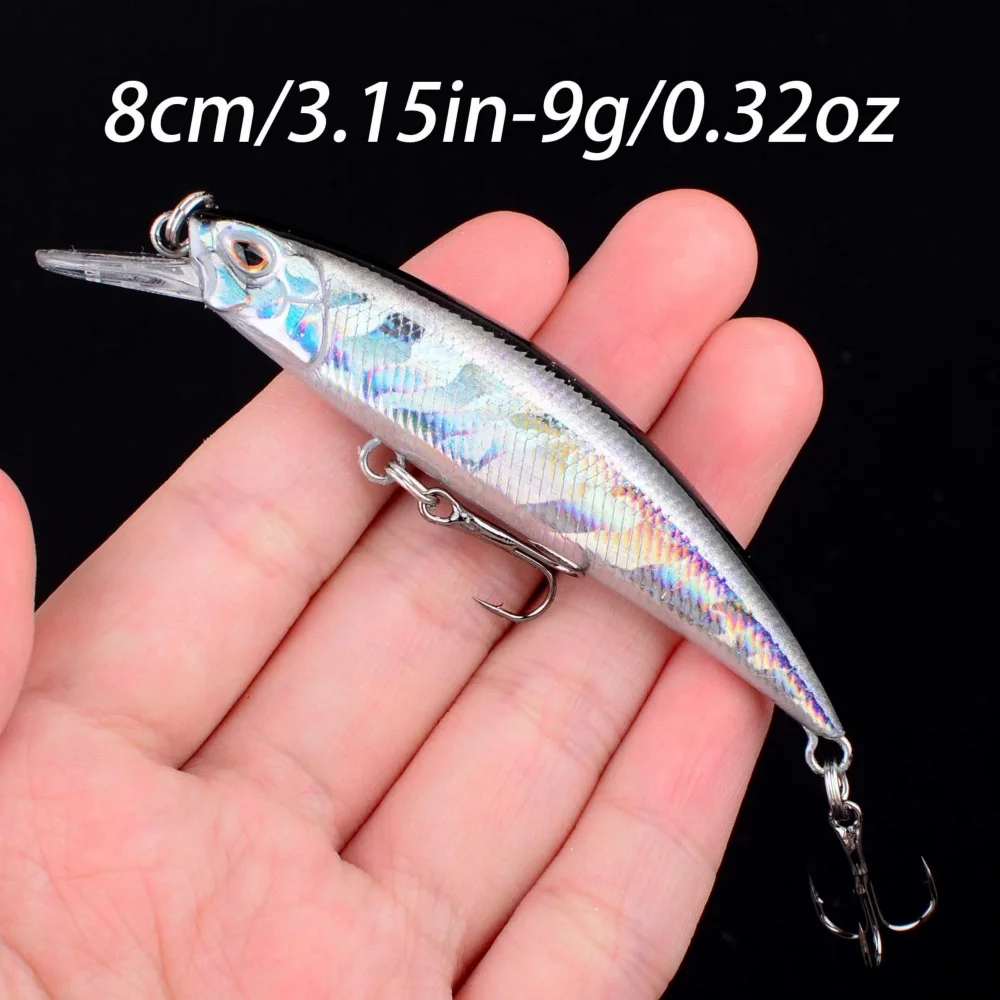 Señuelo Pececillo Láser 8cm 9g Hundimiento – Cebo Duro Lucio y Carpa - imagen 2
