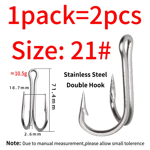 2 Hooks Size 21